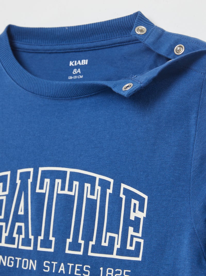 Camiseta estampada - So Easy AZUL - Kiabi