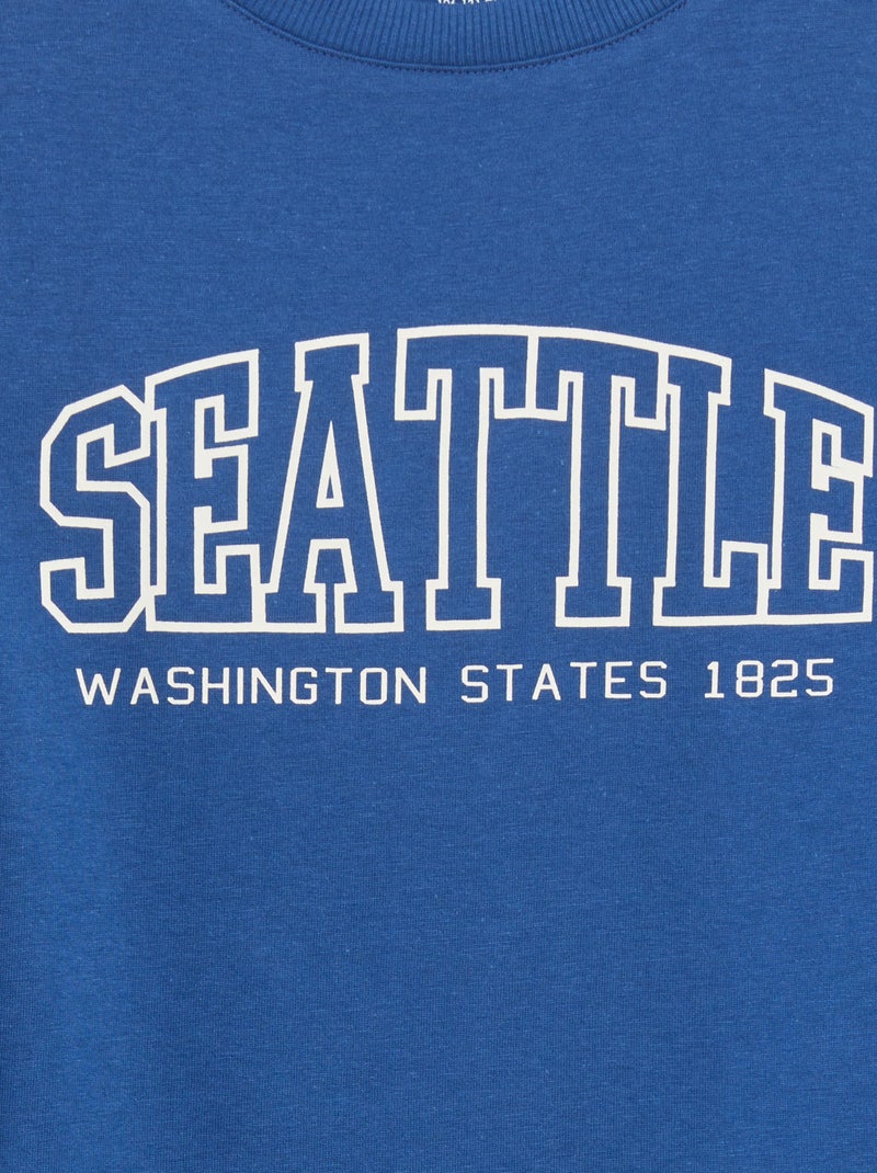 Camiseta estampada - So Easy AZUL - Kiabi