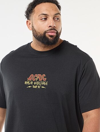 Camiseta estampada 'AC/DC' de manga corta