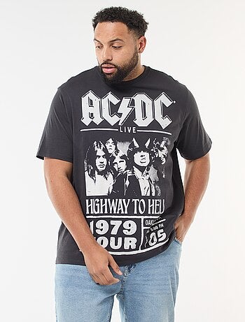 Camiseta estampada 'AC/DC' de manga corta