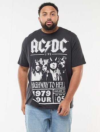 Camiseta estampada 'AC/DC' de manga corta
