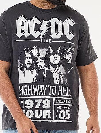 Camiseta estampada 'AC/DC' de manga corta