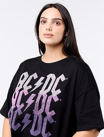 Camiseta estampada 'AC/DC' de manga corta