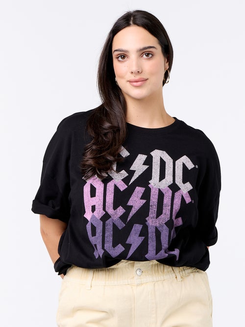 Camiseta estampada 'AC/DC' de manga corta - Kiabi