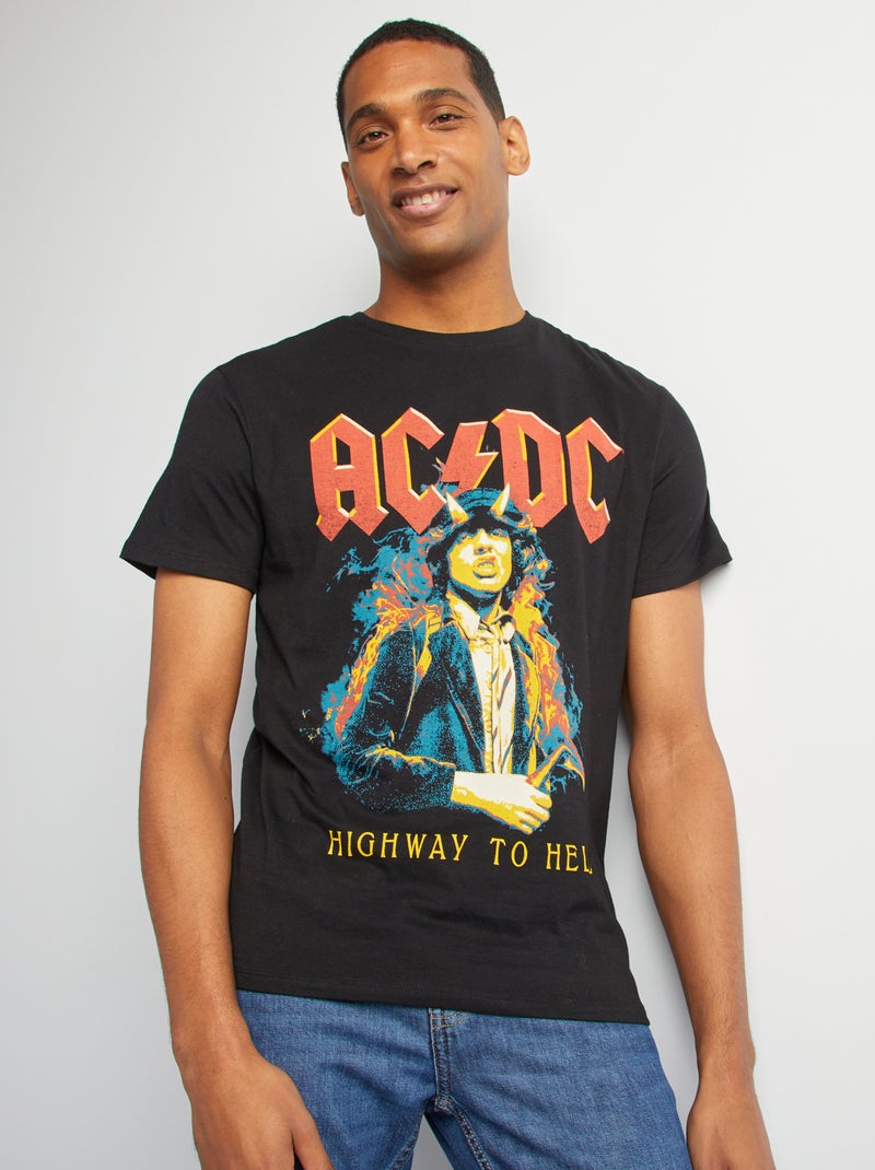 Camiseta estampada 'AC/DC' negro - Kiabi