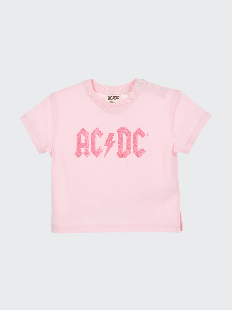 Camiseta estampada 'ACDC' ROSA - Kiabi