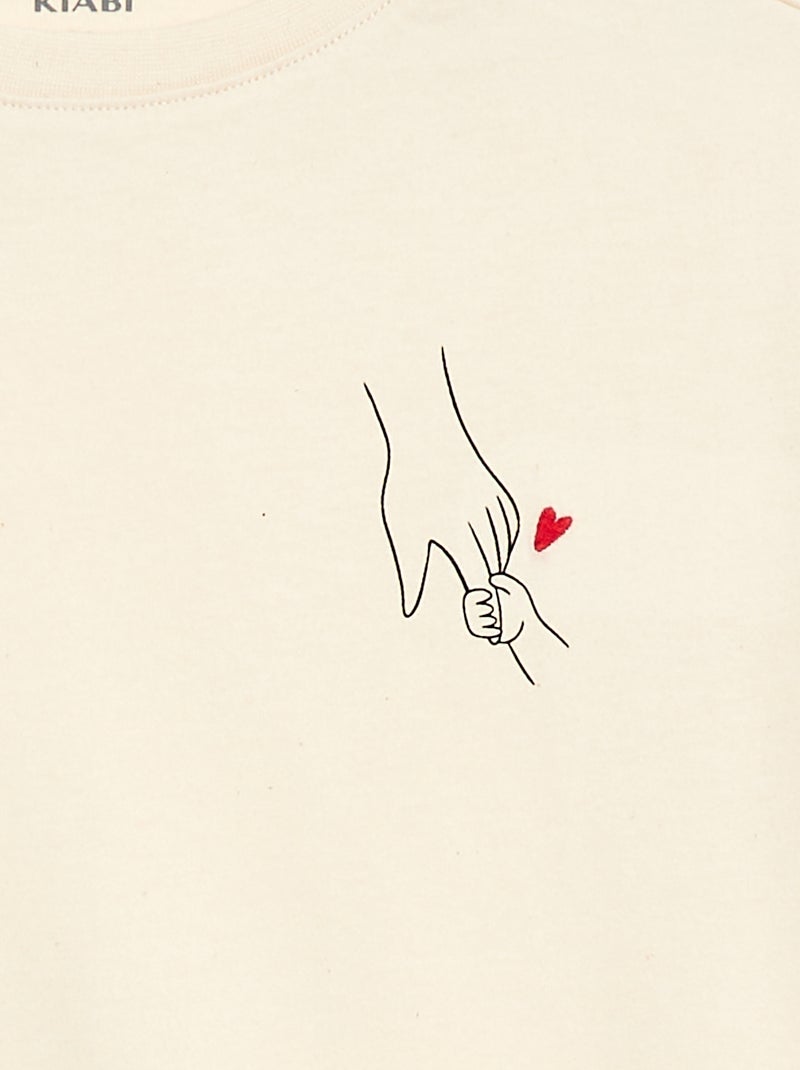 Camiseta estampada 'Agathe Sorlet x Kiabi' - San Valentín Blanco - Kiabi