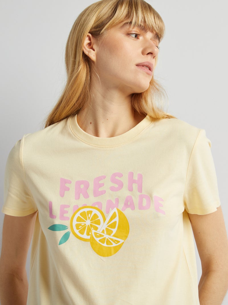 Camiseta estampada AMARILLO - Kiabi