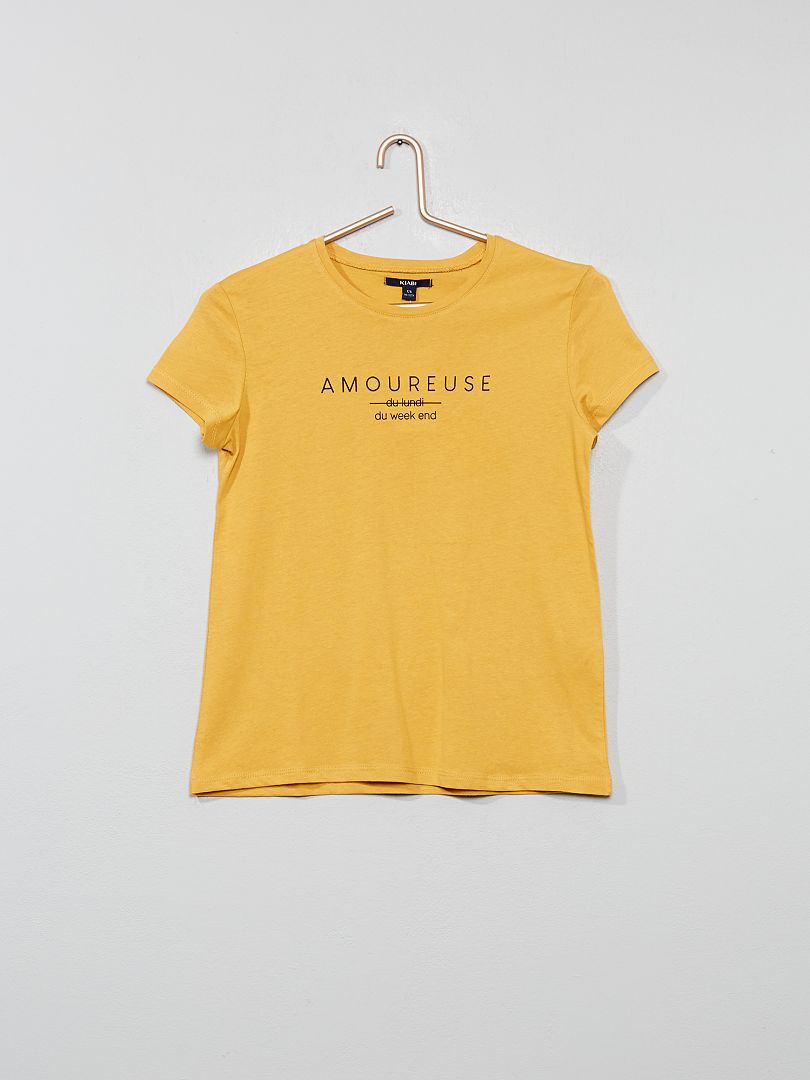 Camiseta estampada AMARILLO - Kiabi