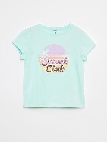 Camiseta estampada animada de manga corta