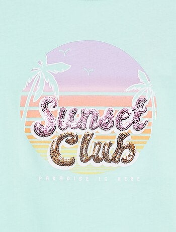 Camiseta estampada animada de manga corta