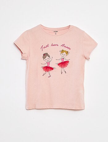 Camiseta estampada animada de manga corta