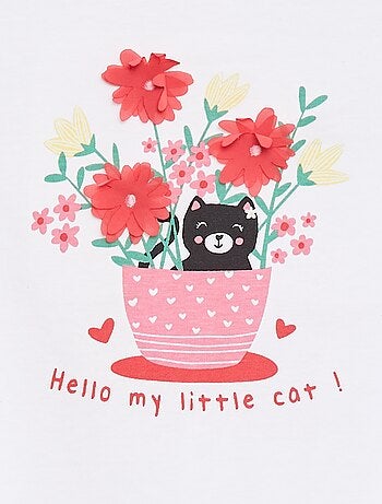 Camiseta estampada animada de manga corta