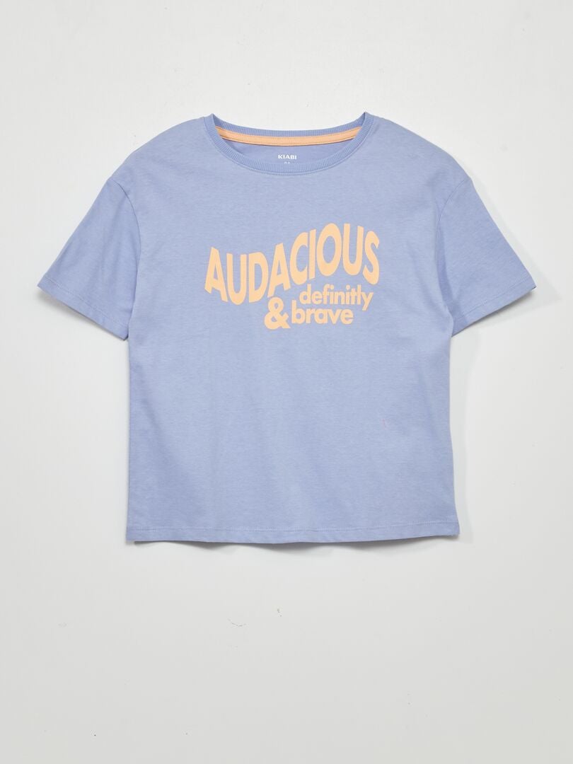 Camiseta estampada 'Audacious' AZUL - Kiabi