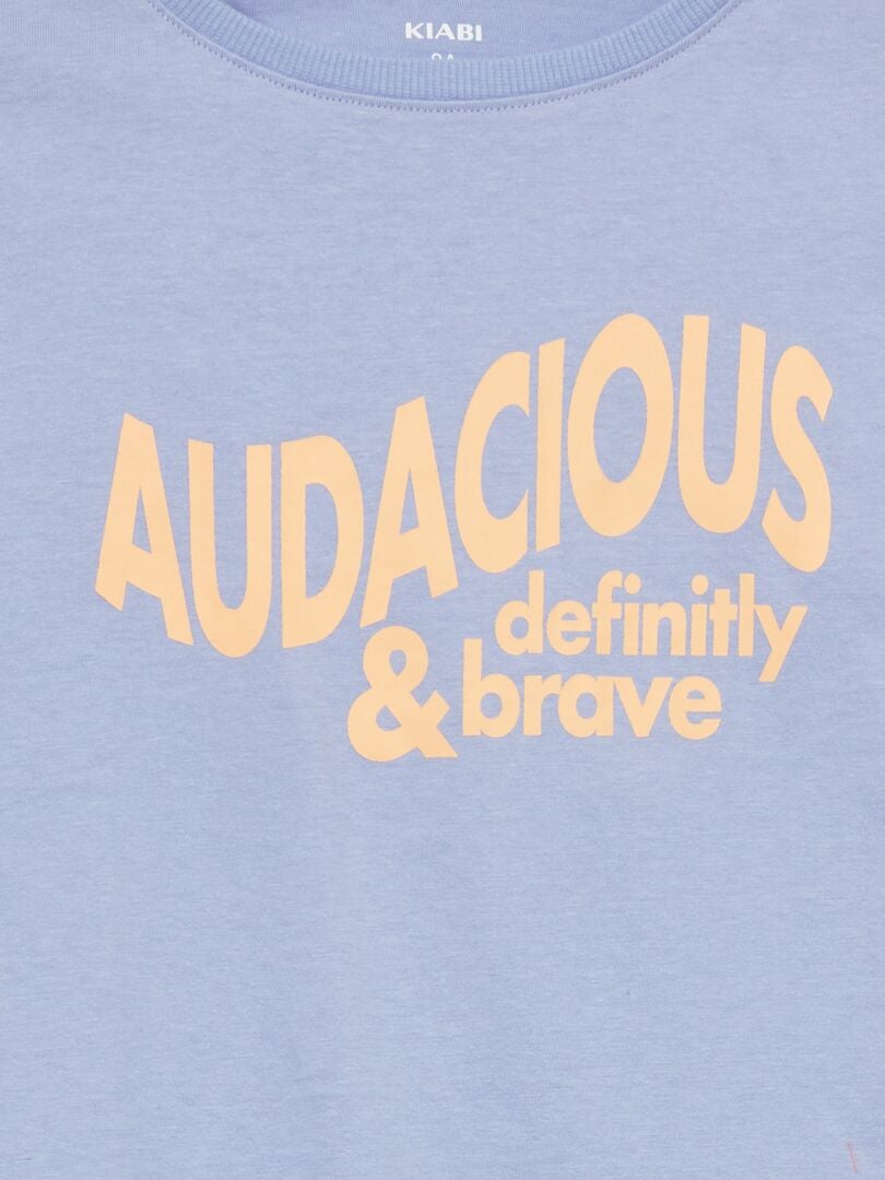 Camiseta estampada 'Audacious' AZUL - Kiabi