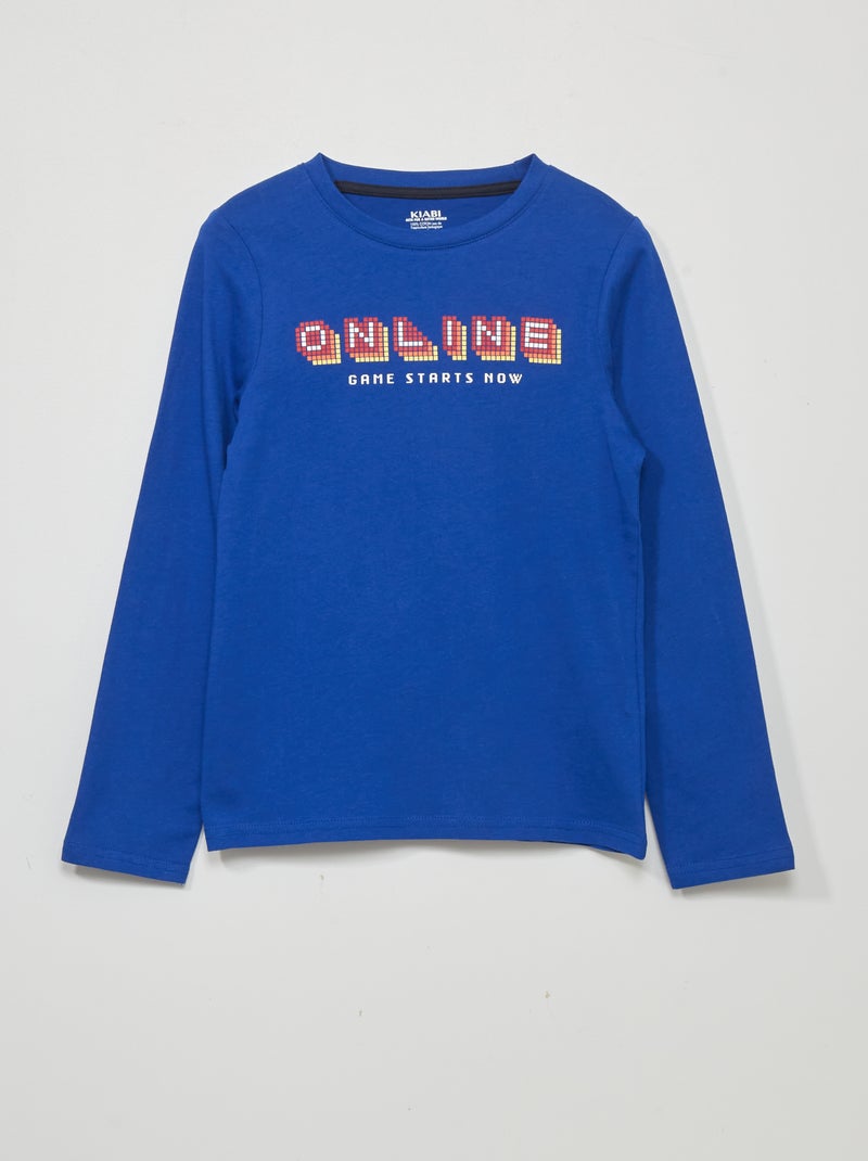 Camiseta estampada AZUL - Kiabi