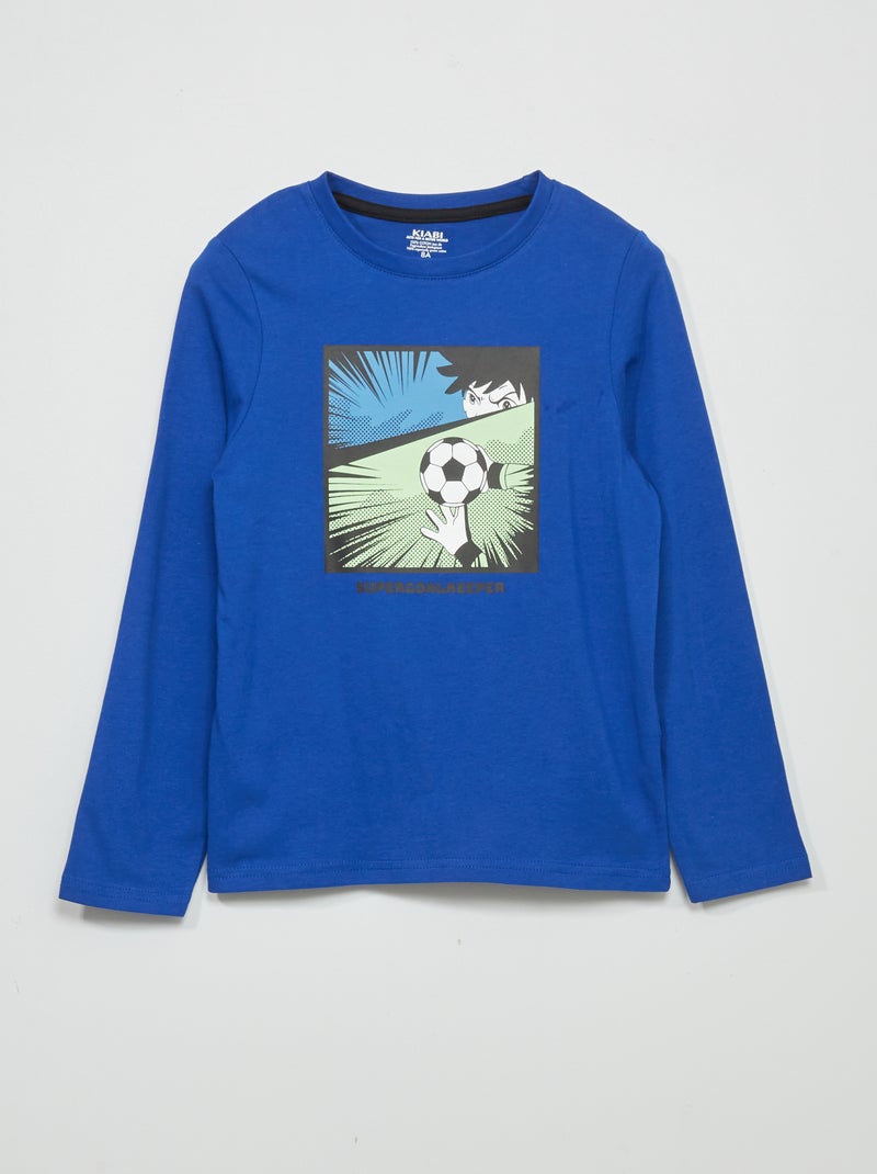 Camiseta estampada AZUL - Kiabi