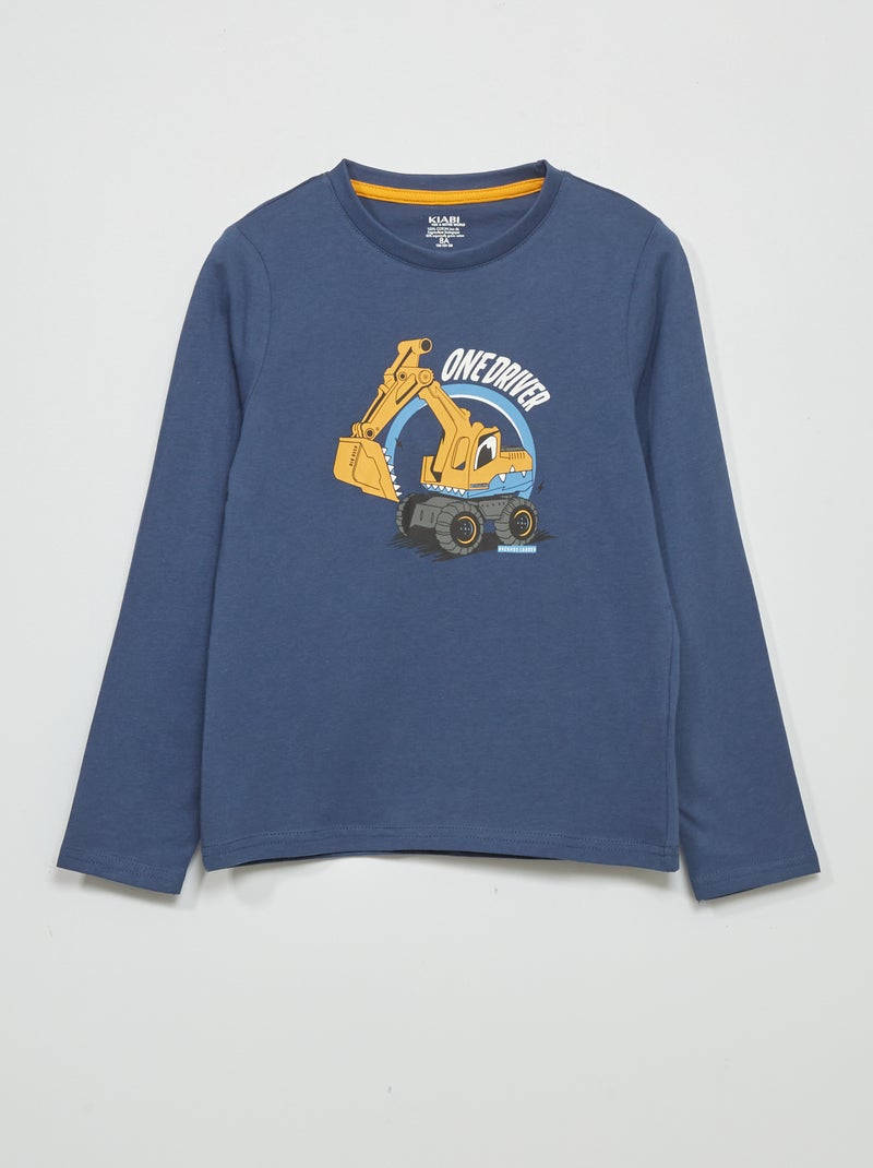 Camiseta estampada AZUL - Kiabi