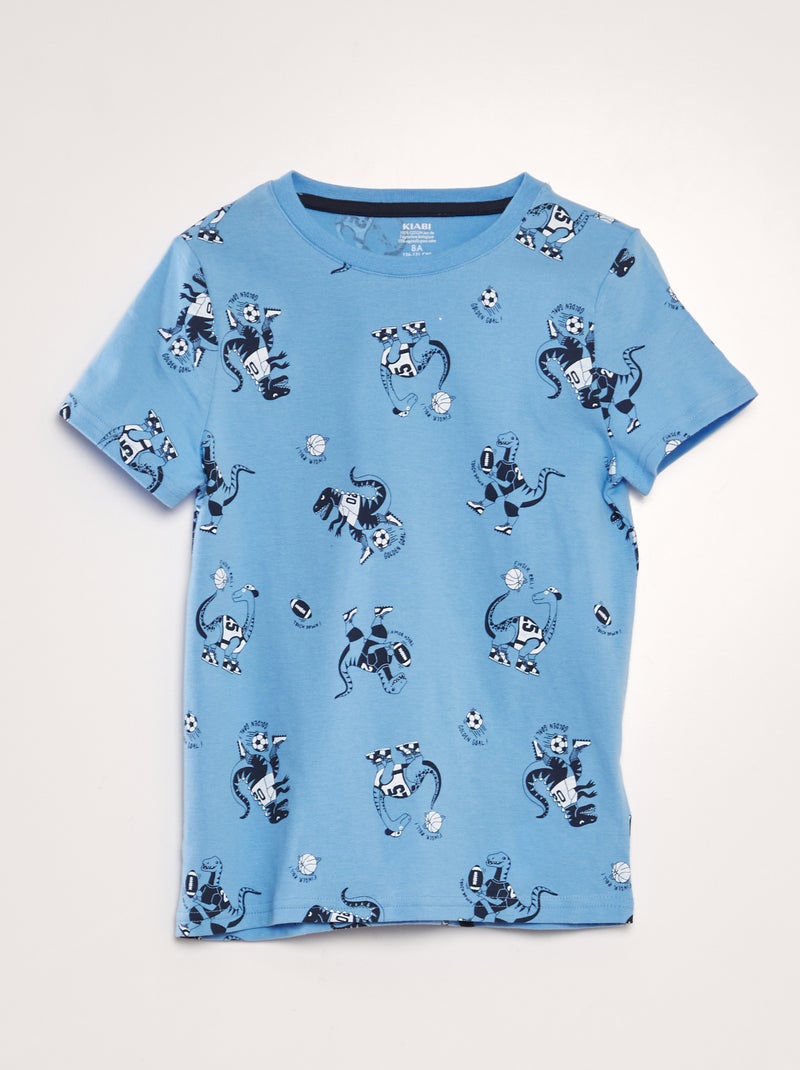 Camiseta estampada AZUL - Kiabi