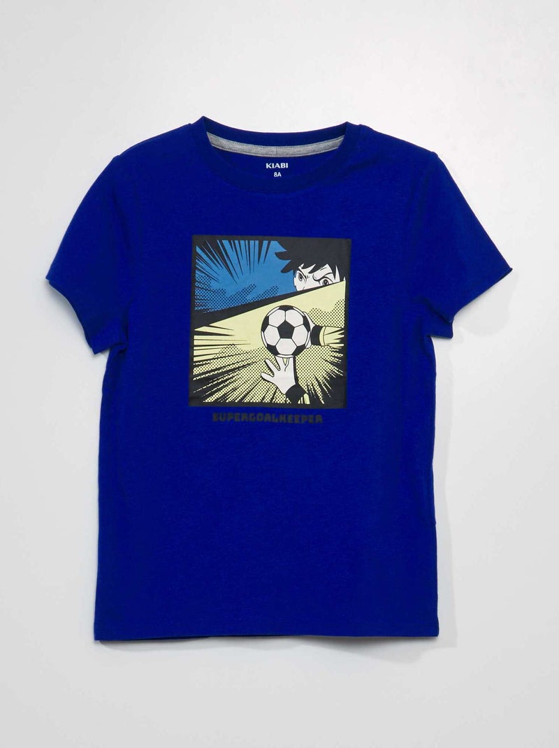 Camiseta estampada AZUL - Kiabi