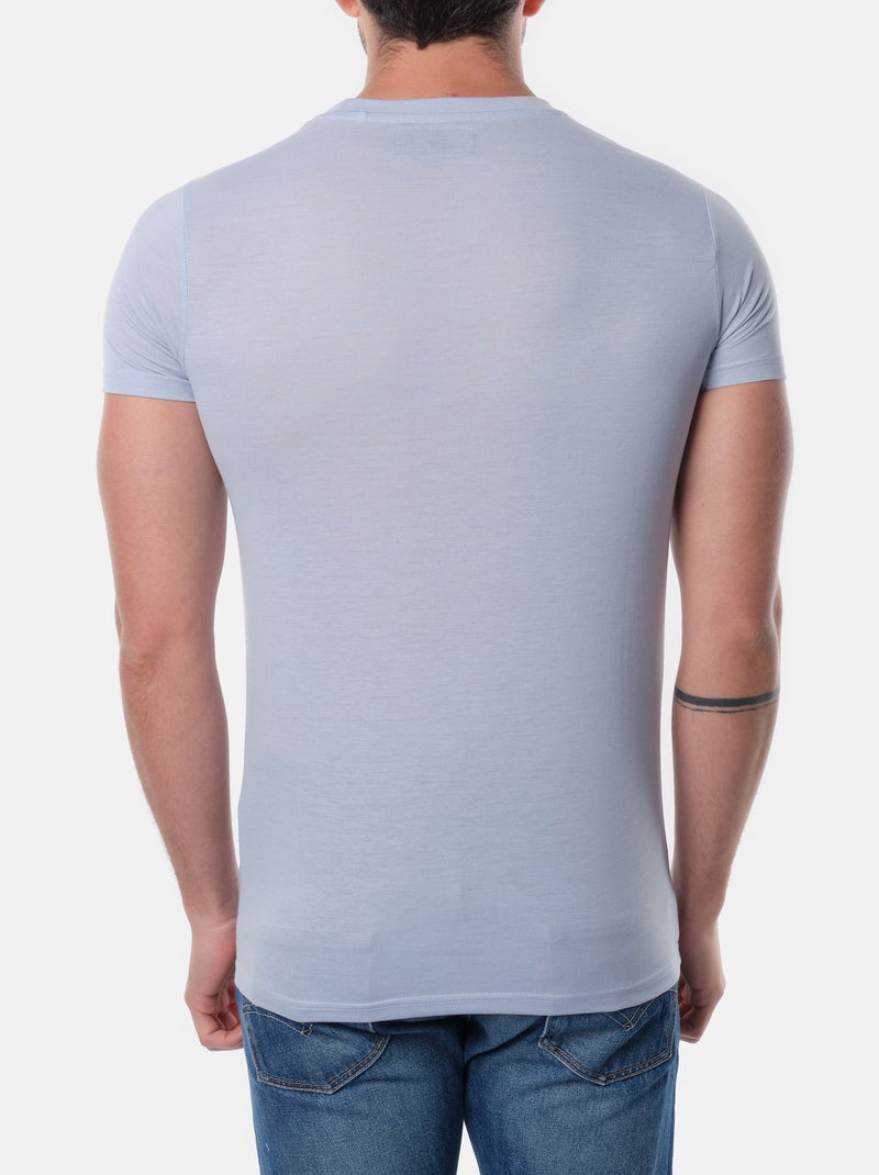 Camiseta  estampada Azul cielo - Kiabi