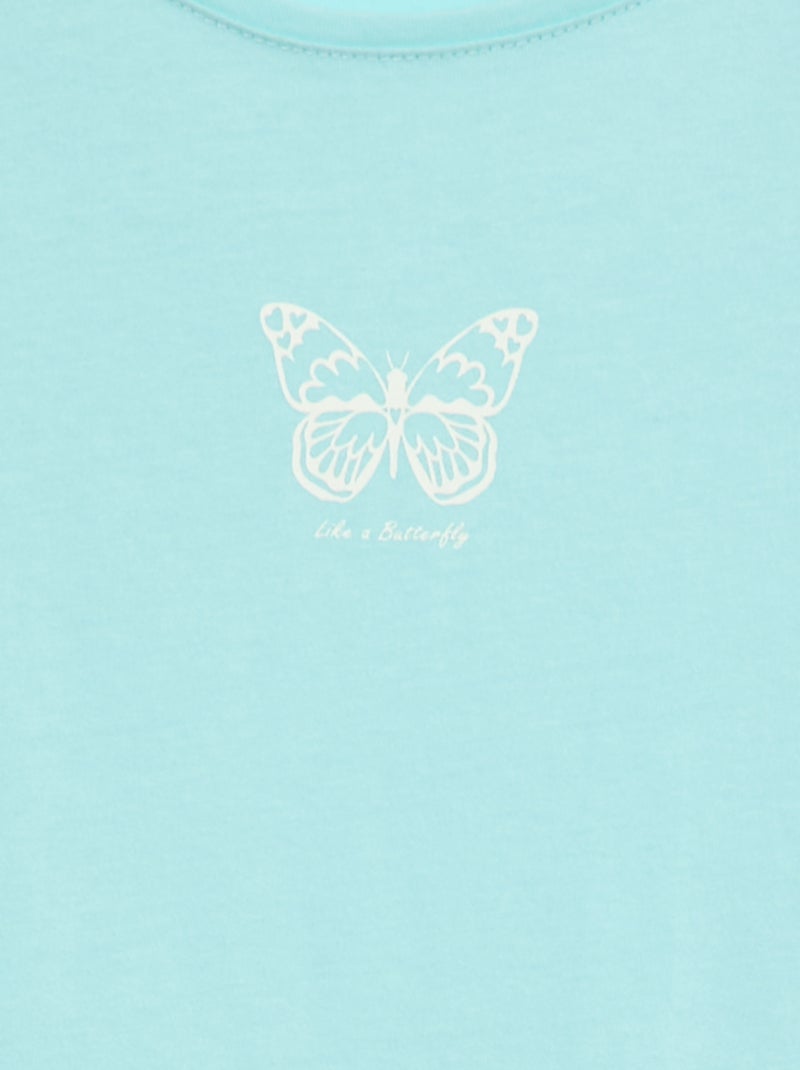 Camiseta estampada Azul - Kiabi