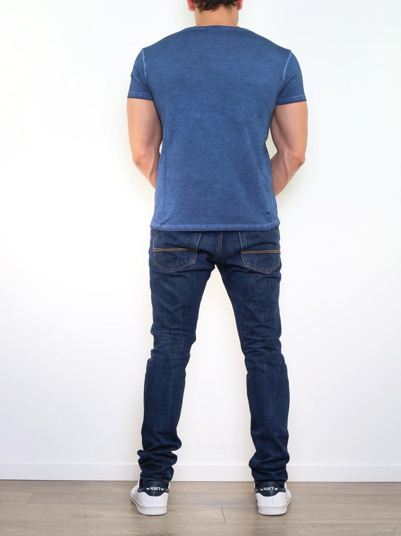 Camiseta estampada Azul - Kiabi