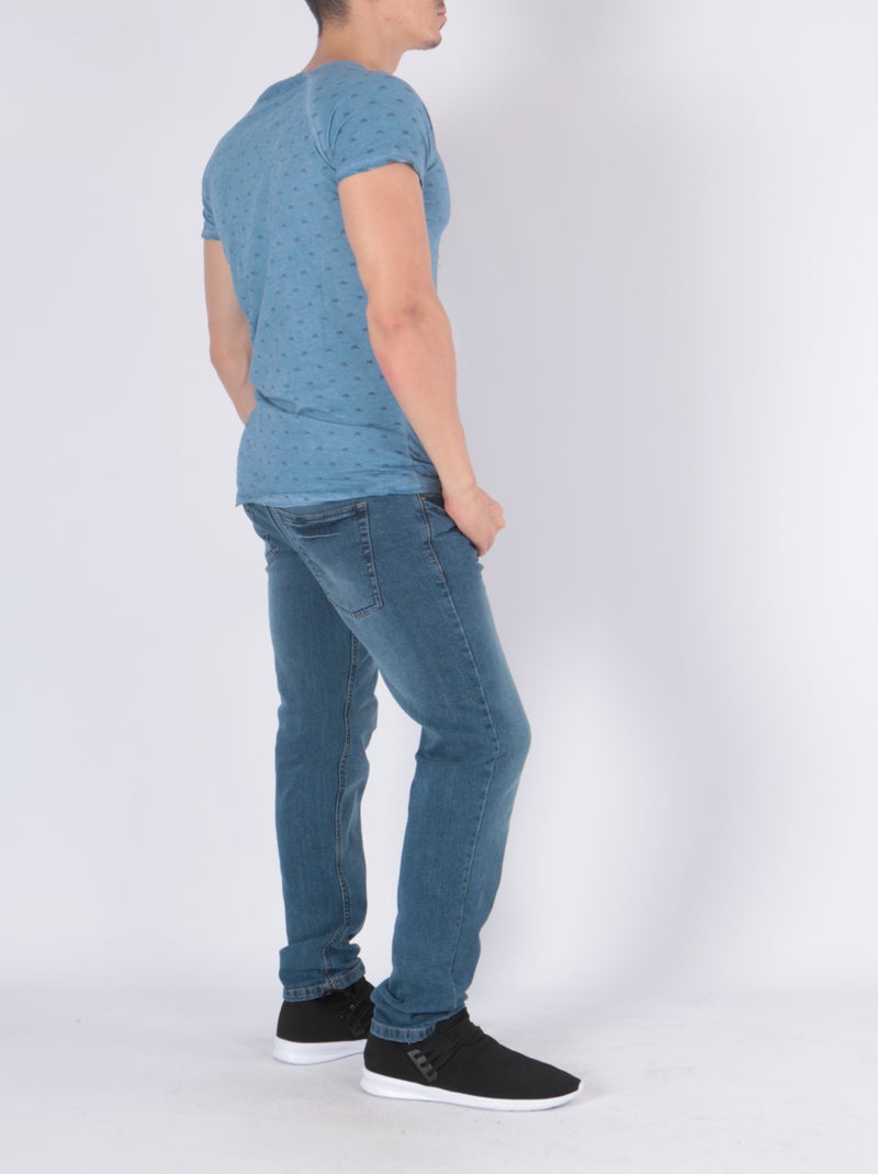 Camiseta estampada Azul - Kiabi