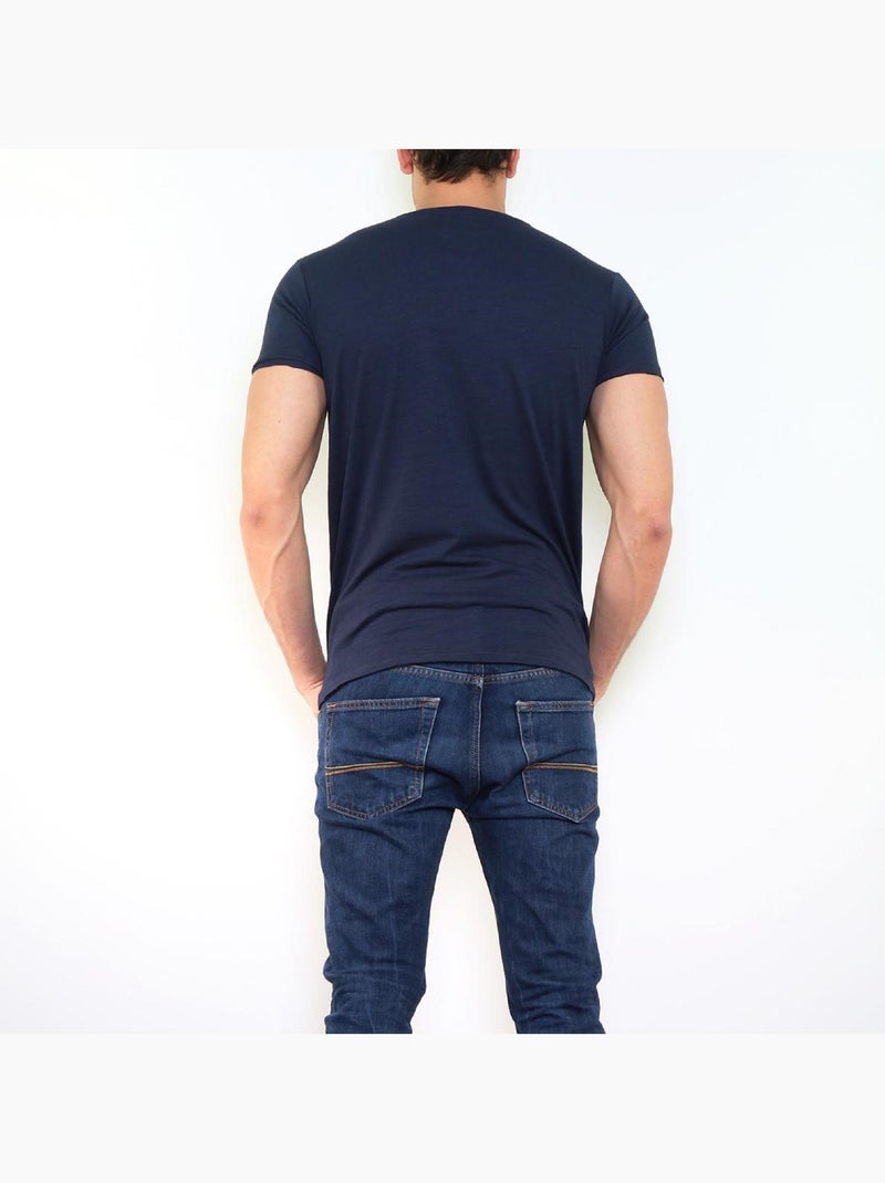 camiseta estampada Azul marino - Kiabi