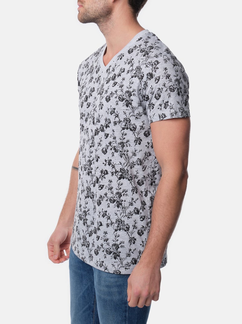 Camiseta estampada Azul turquesa - Kiabi