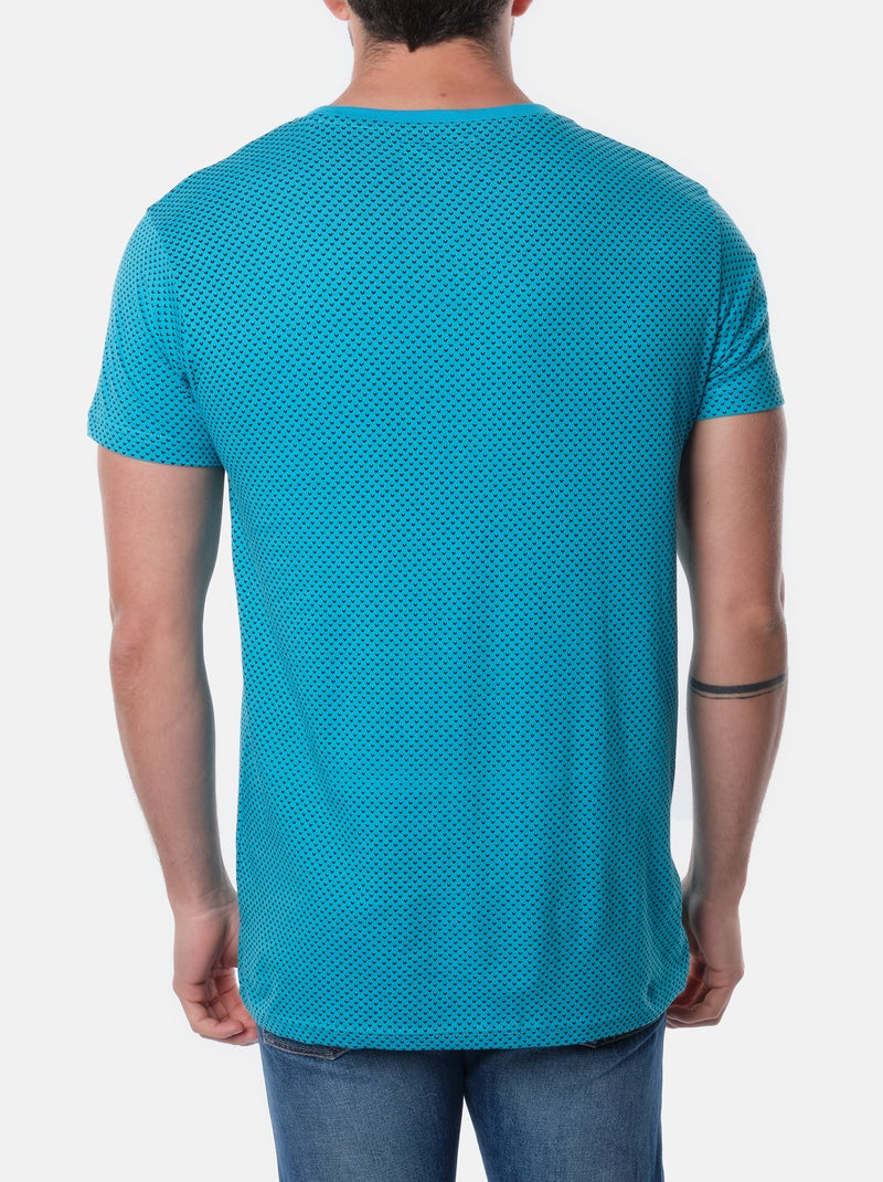 Camiseta estampada Azul turquesa - Kiabi