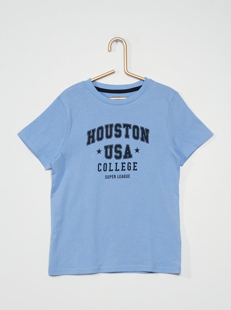 Camiseta estampada AZUL - Kiabi