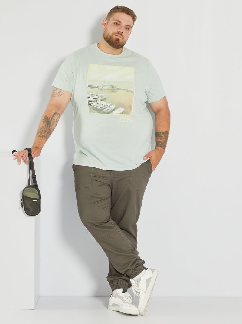 Camiseta estampada AZUL - Kiabi