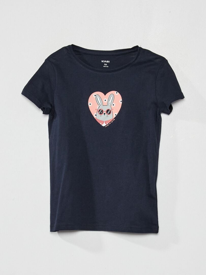 Camiseta estampada AZUL - Kiabi