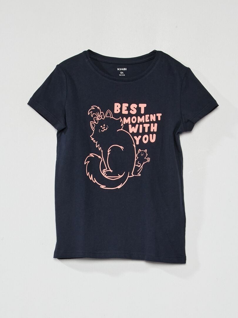 Camiseta estampada AZUL - Kiabi