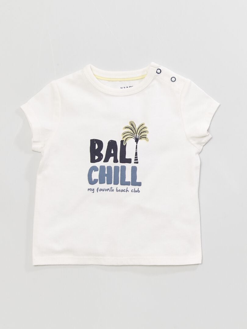 Camiseta estampada 'Bali' BLANCO - Kiabi