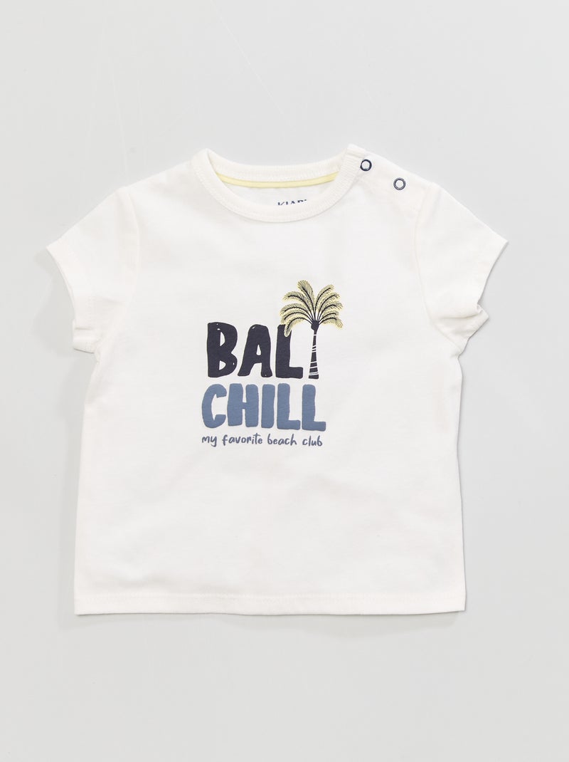 Camiseta estampada 'Bali' BLANCO - Kiabi