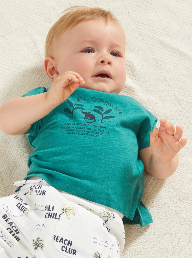 Camiseta estampada 'Bali Jungle' - Into the wild' VERDE - Kiabi