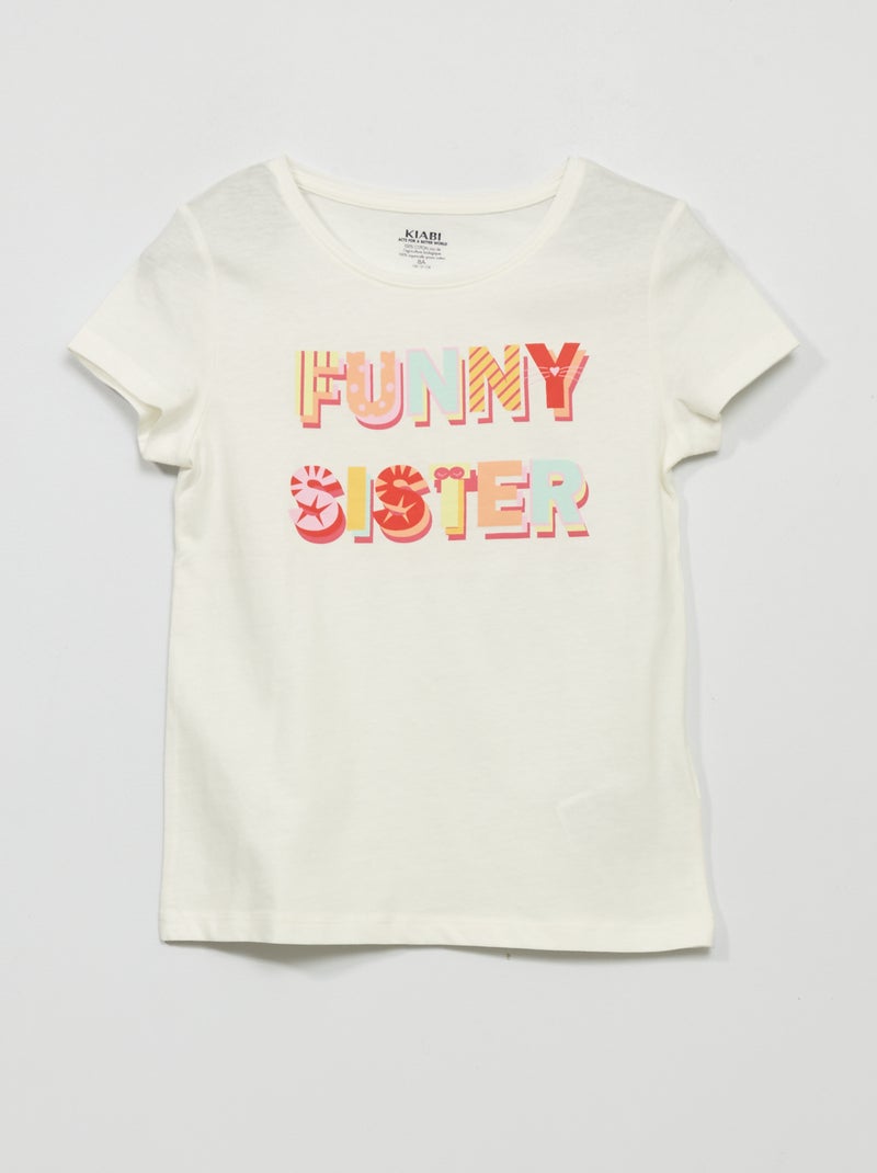 Camiseta estampada BEIGE - Kiabi
