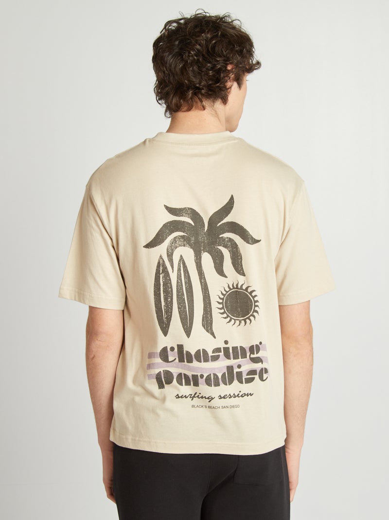 Camiseta estampada BEIGE - Kiabi