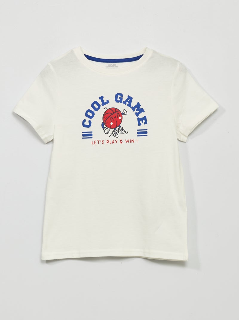 Camiseta estampada BLANCO - Kiabi