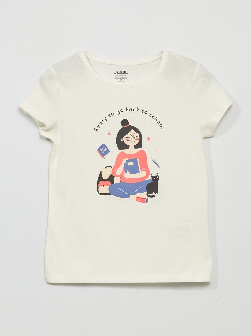 Camiseta estampada BLANCO - Kiabi