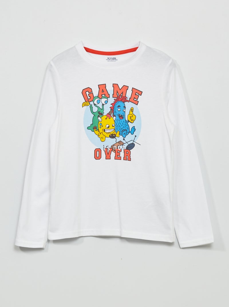 Camiseta estampada BLANCO - Kiabi
