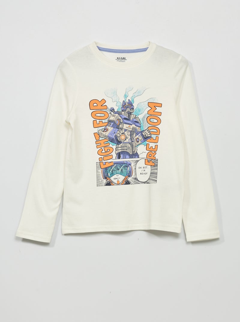 Camiseta estampada BLANCO - Kiabi