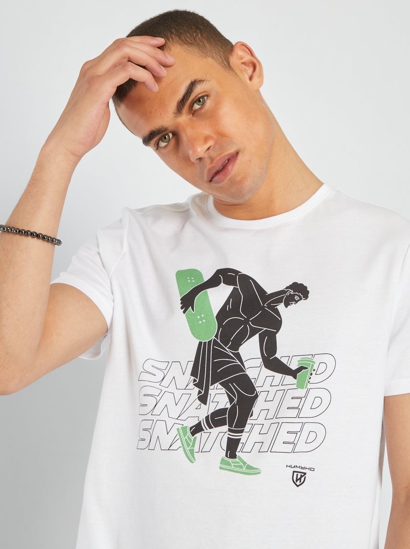 Camiseta estampada BLANCO - Kiabi