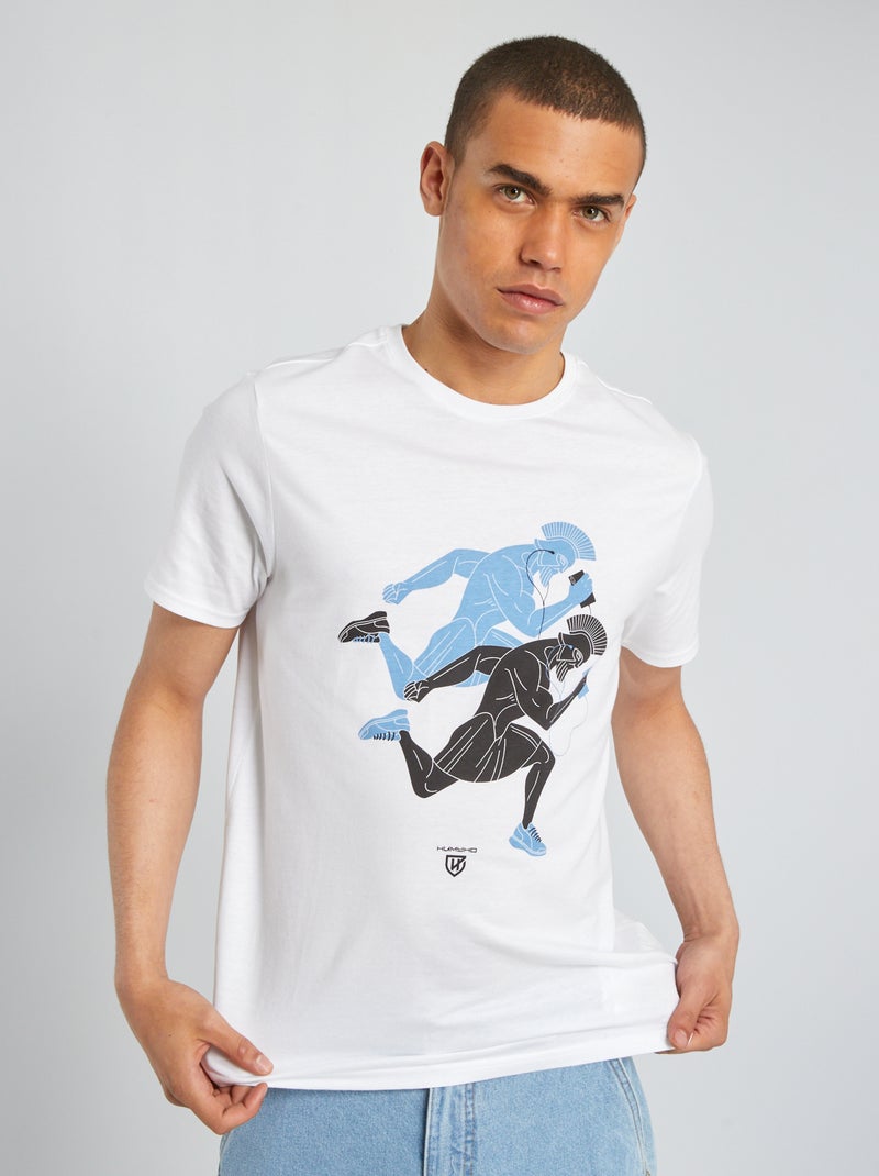 Camiseta estampada BLANCO - Kiabi