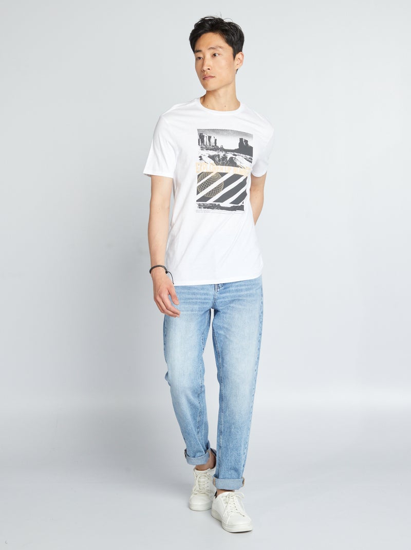 Camiseta estampada BLANCO - Kiabi