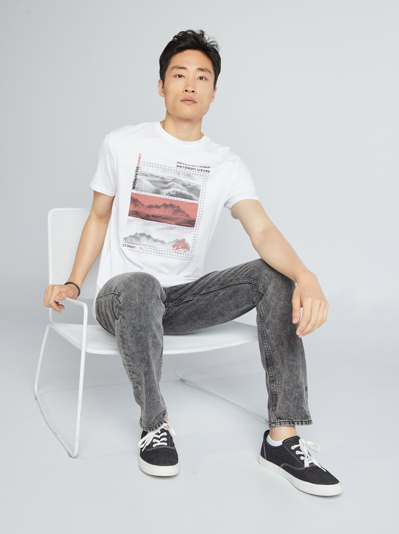Camiseta estampada BLANCO - Kiabi