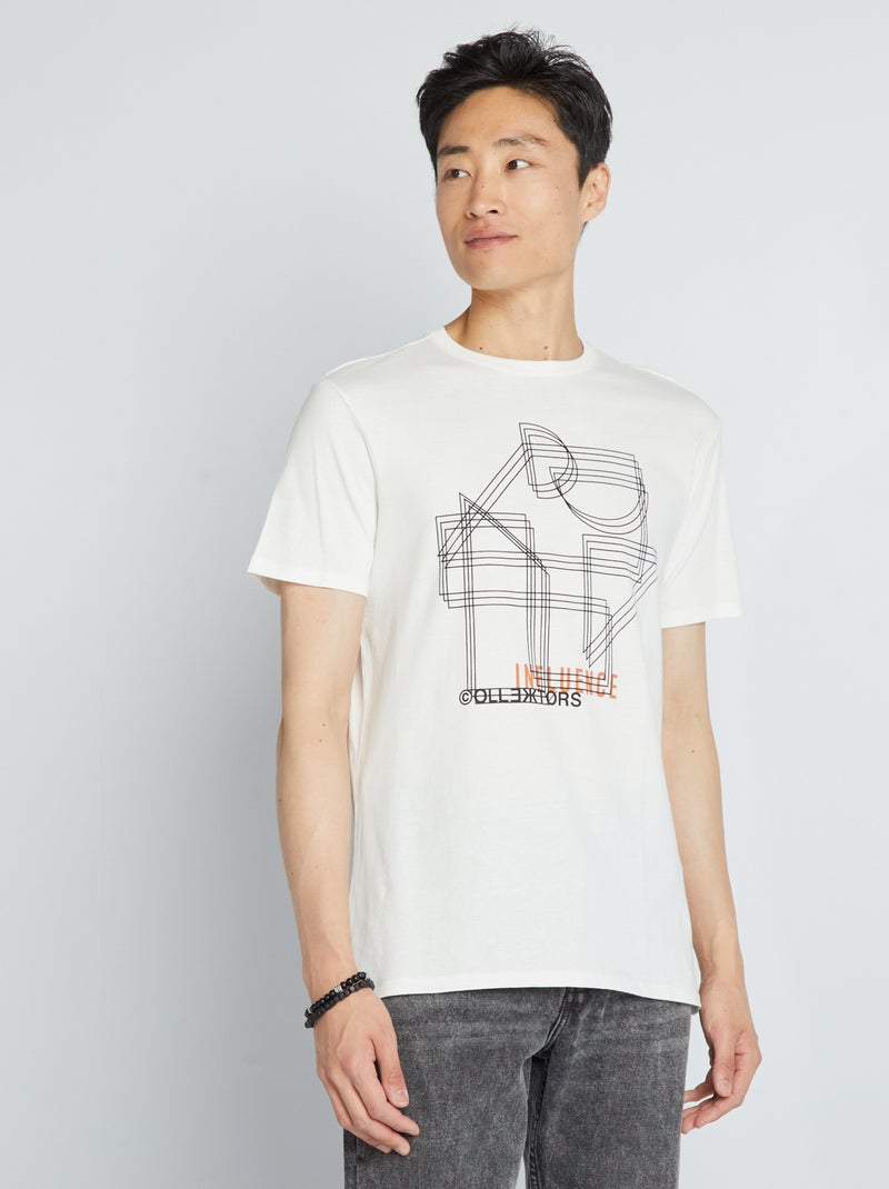 Camiseta estampada BLANCO - Kiabi