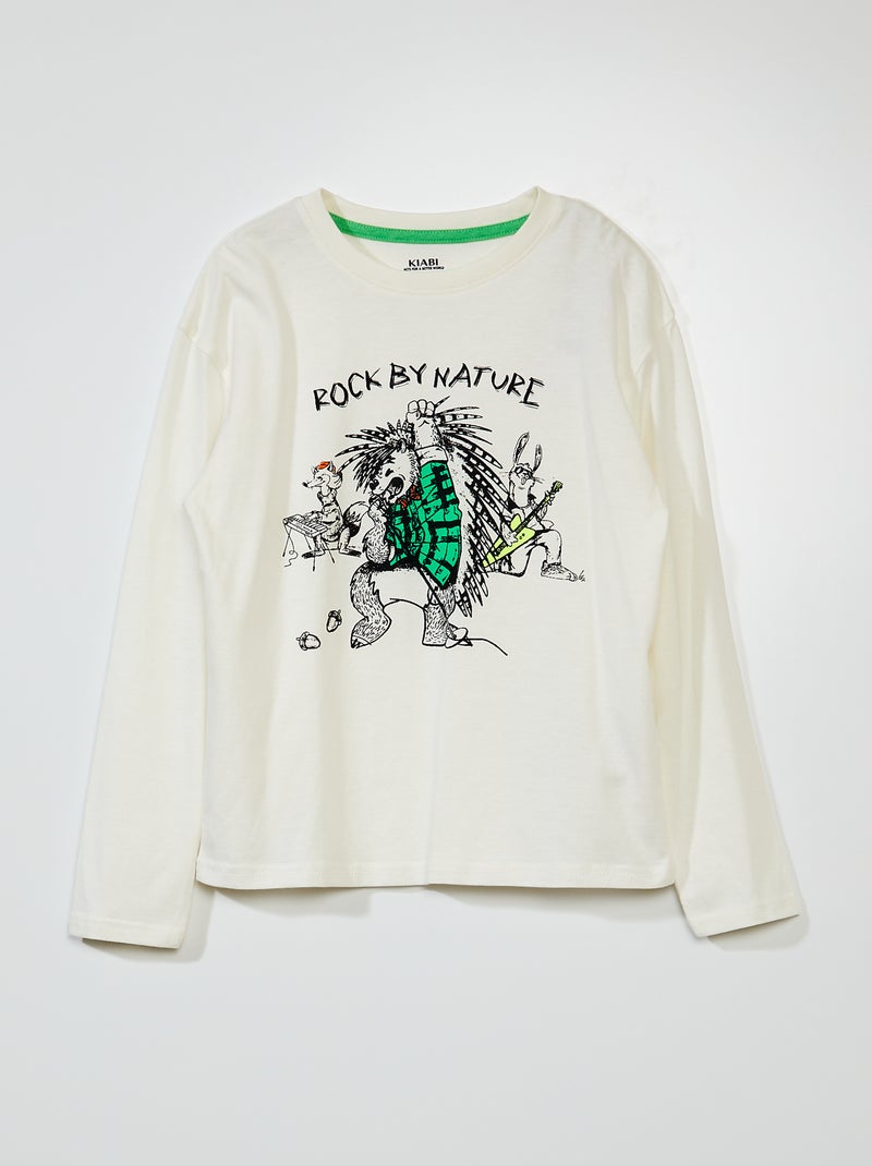 Camiseta estampada BLANCO - Kiabi